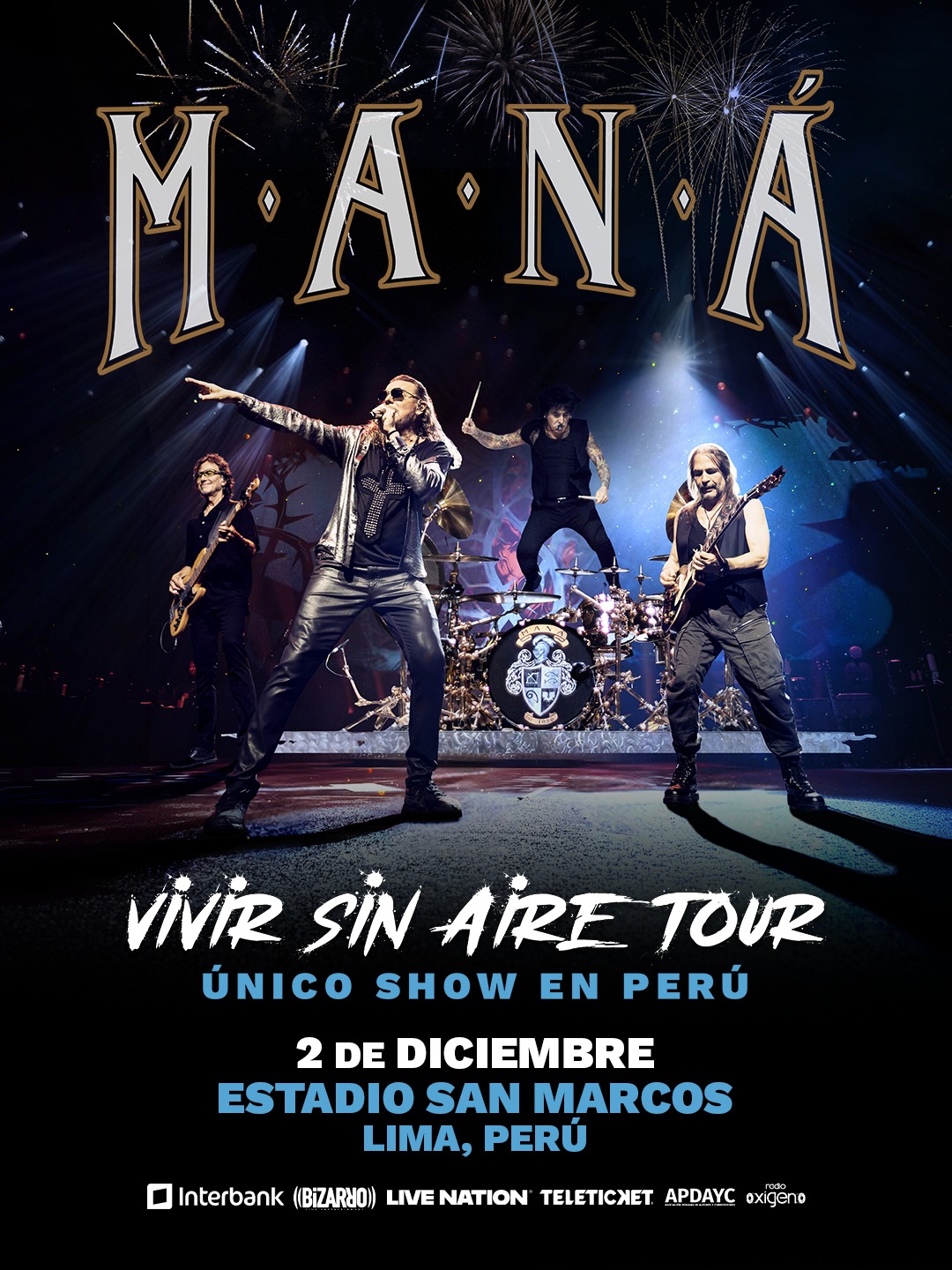 MANÁ REGRESA A PERÚ Y SE CONFIRMAN LAS FECHAS DE VENTA DE ENTRADAS