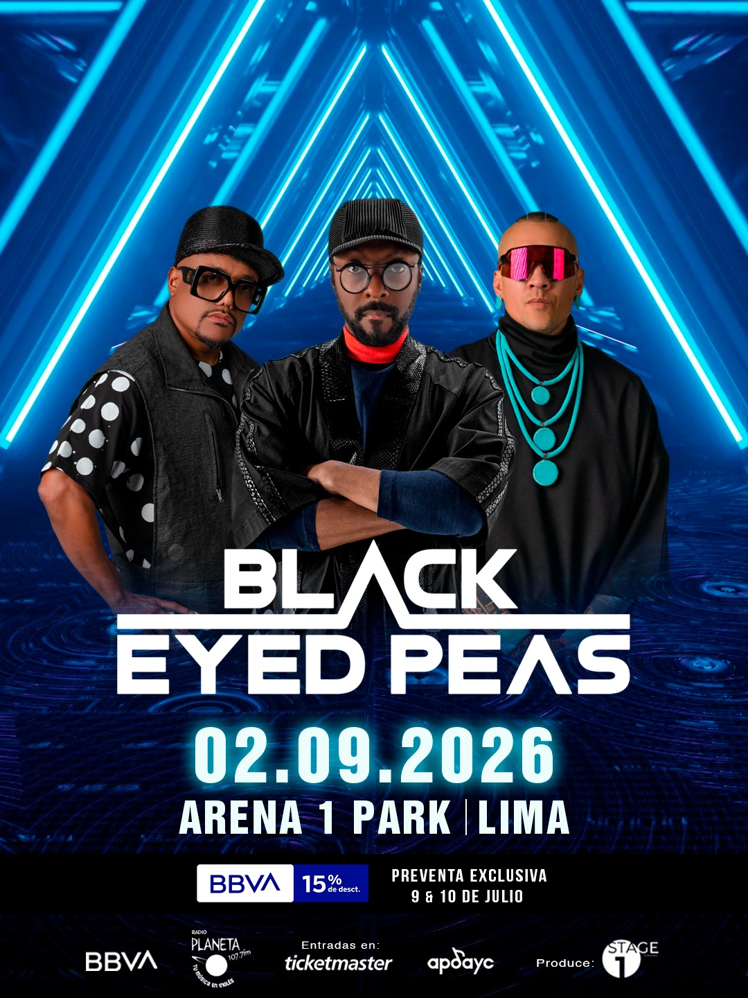 BLACK EYED PEAS REGRESA AL PERÚ PARA UNA NOCHE HISTÓRICA ESTE 2 DE SEPTIEMBRE EN ARENA 1 PARK